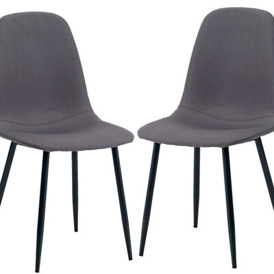 Dve trpezarijske stolice Nostro crno siva