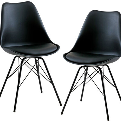 Dve trpezarijske stolice Klara crna