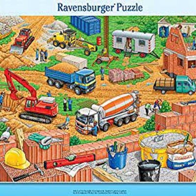 Ravensburger puzzle 12 delova - Mašine na gradilištu 06058