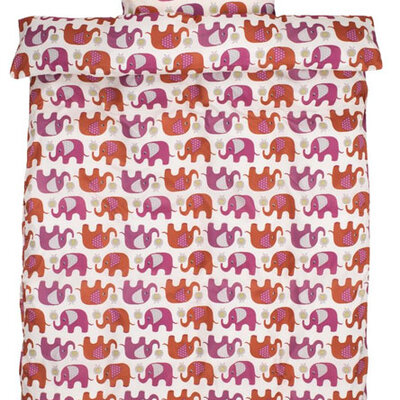 Dečija posteljina Elephant mikro crvena