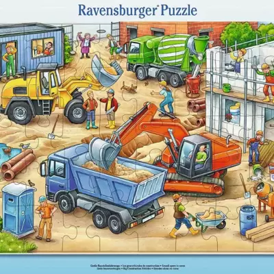 Ravensburger puzzle 40 delova - Masine na gradilistu 06120