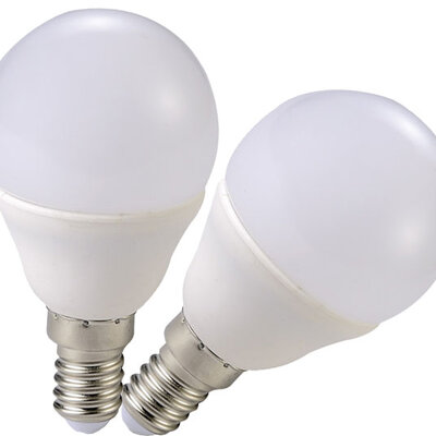 Dve LED sijalice lopta toplo bela 5W E14 LS-G45-WW-E14/5