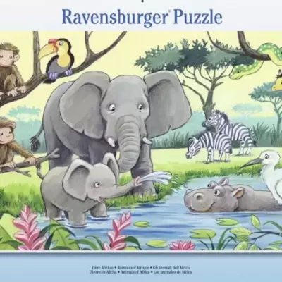 Ravensburger puzzle 15 delova - Životinje u Africi 06136