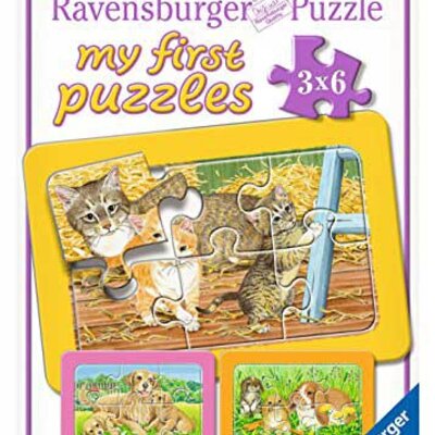 Ravensburger puzzle 3x6 delova - Mace, kuce i zeke 06572
