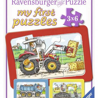 Ravensburger puzzle 3x6 delova - 3 u 1 mašine 06573