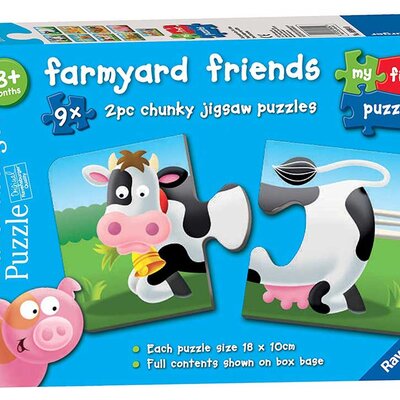 Ravensburger puzzle 18 delova - 9 u 1, Životinje sa farme 06904