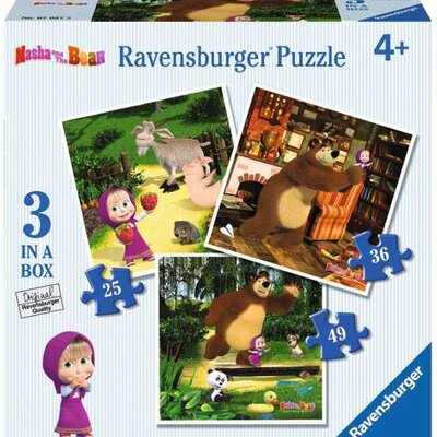 Ravensburger puzzle 110 delova - 3 u 1 Masa i medved 07027