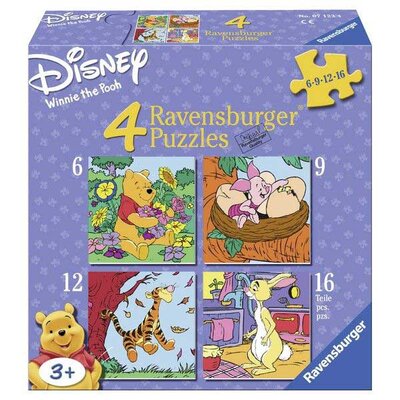 Ravensburger puzzle 43 dela - 4u1 Winnie i druzina, 07123