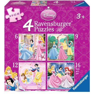 Ravensburger puzzle 43 dela - 4u1 Diznijeve princeze, 07132