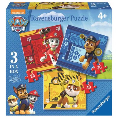 Ravensburger puzzle 110 delova -  3u1 Paw patrol, 07057