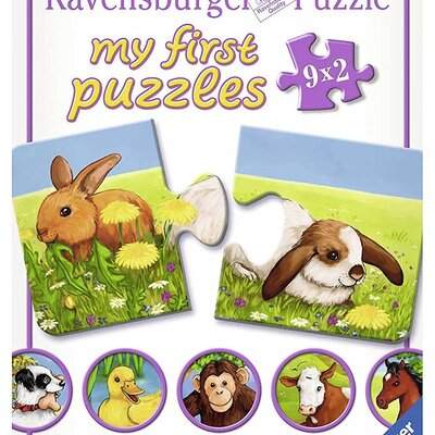 Ravensburger puzzle 18 delova - 9 u 1, slatke životinje 07331