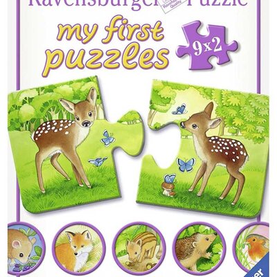 Ravensburger puzzle 18 delova - 9 u 1, šumske životinje 07365