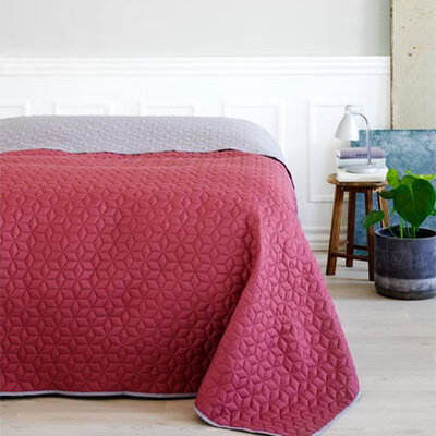 Prekrivač Rosen 220x240 siva/roze