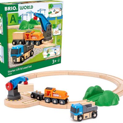 Pruga sa teretnim vozom i dizalicom za pretovar BRIO 36028