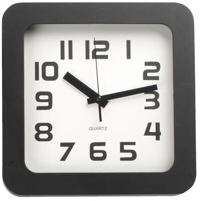 Zidni sat Square crni
