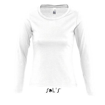 Sols Ženska majica dug rukav Majestic White veličina M 11425