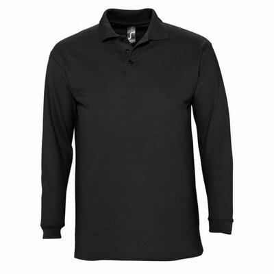 Sols Muška polo majica dug rukav Winter II Black veličina M 11353