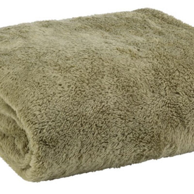 Ćebe Kronus pliš. 140x200 maslinasta