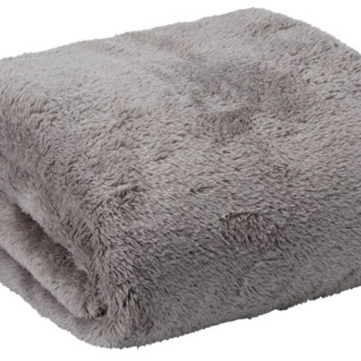 Ćebe Kronus pliš. 140x200 siva