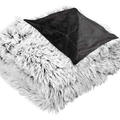 Ćebe Loto 135x195 vešt. krzno siva