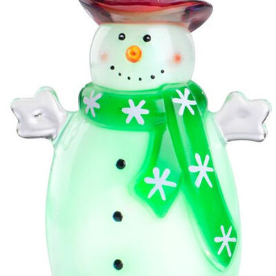 Svetleći Sneško sa šalom i cilindrom LED