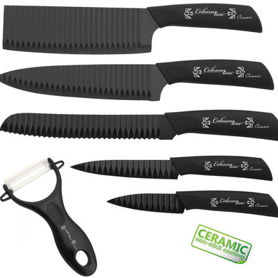 Set kuhinjskih noževa i satara sa reljefnom oštricom CL-35