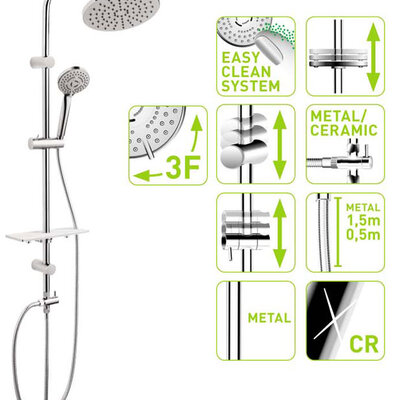Usponski tuš Ferro Rondo Lux NP23