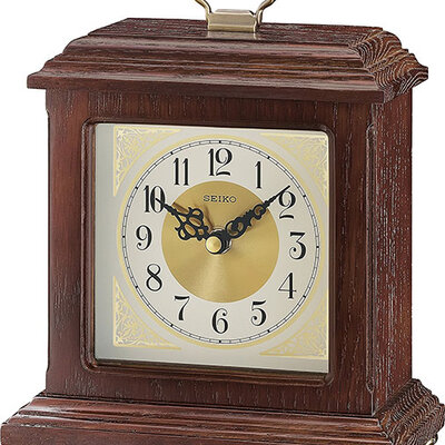 Analogni drveni stoni sat Seiko QXG147B