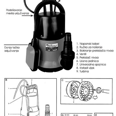 Potapajuća pumpa za čistu vodu W-CWP 350