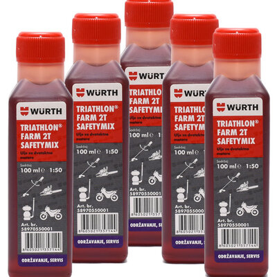 Ulje za dvotaktne motore Wurth Triathlon Farm 2T Safetymix 5 flašica 58970550001