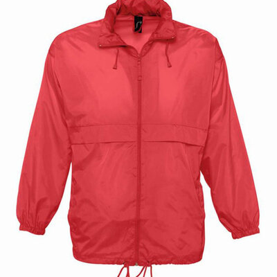 Sols Uniseks vetrovka Surf Red veličina XXL 32000