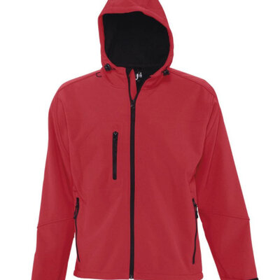 Sols Muška Softshell jakna sa kapuljačom Replay Red veličina 3XL 46602