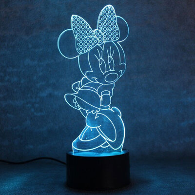 Noćna LED Lampa 3D Minnie Mouse