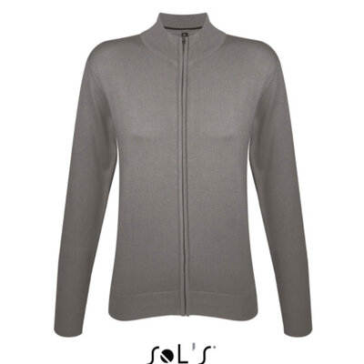 Sols Ženski džemper sa rajsferšlusom Gordon Women Grey veličina M 00550