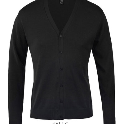 Muški džemper sa dugmićima Sols Golden Men Black veličina S 90011