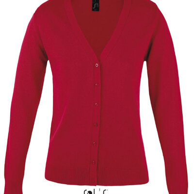 Sols Ženski džemper na kopčanje Golden Women Red veličina XL 90012