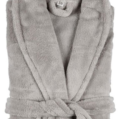 Bade mantil mikro Laves L/XL svetlo siva