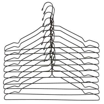 Žičane vešalice 10 komada crne