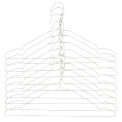 Žičane vešalice 10 komada bele