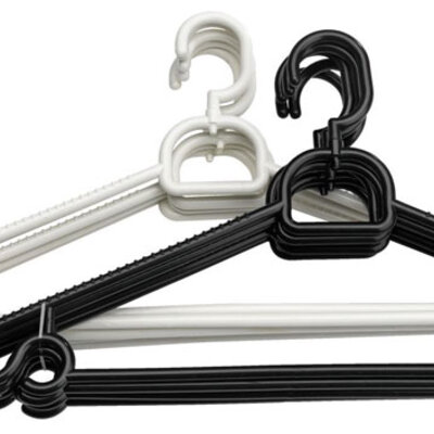 Vešalice za odeću 5 komada bele