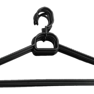 Vešalice za odeću 5 komada crne