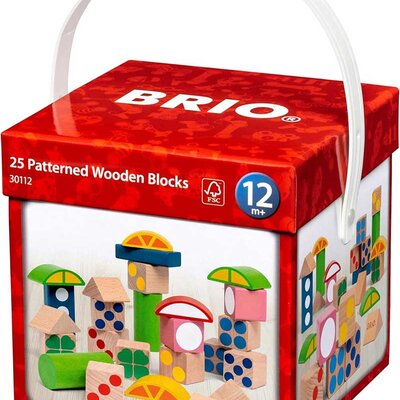 BRIO Drvene raznobojne kocke sa brojevima 25 komada 30112
