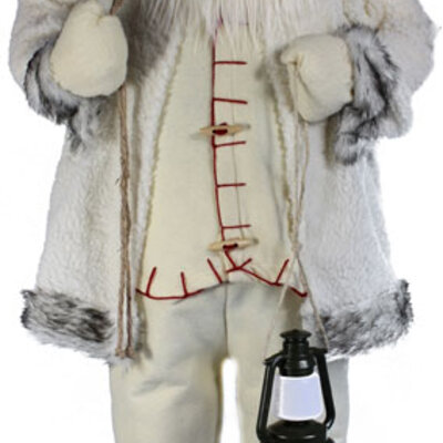 Velika Figura Deda Mraza Sa Fenjerom - 120 cm