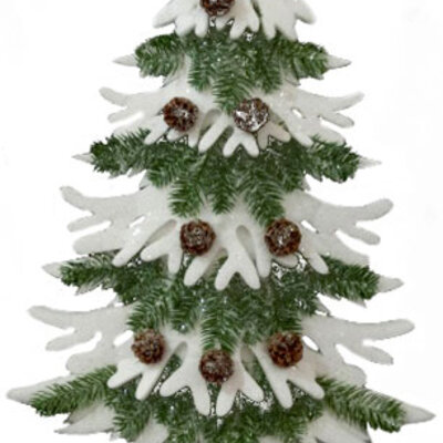 Novogodišnja Jelka Sa Šišarkama i Snegom - 118 cm