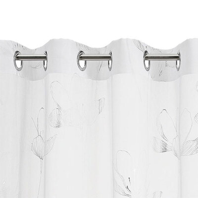 Zavesa Hanis 1x140x245cm srebrno-bela  