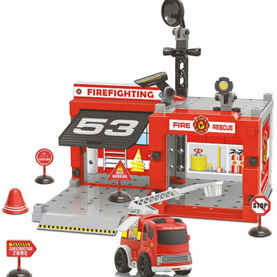 Set za pravljenje vatrogasne stanice sa vozilom JohnToy 36337