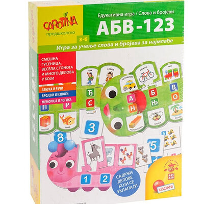 Edukativna igra za učenje slova i brojeva ABV-123 Lisciani 35811