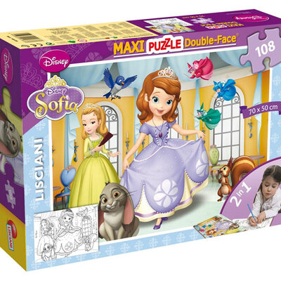 Lisciani Puzzle Maxi Disney Sofia Složi i oboji 2u1 108 delova 32095