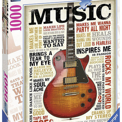 Ravensburger puzzle Passion for Music - Gitara 1000 delova RA19615