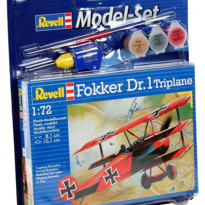 Revell maketa aviona sa priborom Model Set Fokker DR.1 Triplane RV64116/5006